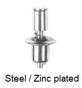 15S1-*-1AJ - Push button stud - steel/zinc plated
