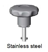 50E80-*CP - Plastic star form head stud - stainless steel