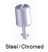 5S25-* - Knurled knob head stud - steel/chrome plated