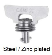991S05-*-1AGV - 180° folding wing head slotted recess stud - steel/zinc plated