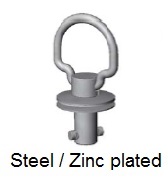 991S2991-*-1AGV - Folding bail handle stud - steel/zinc plated
