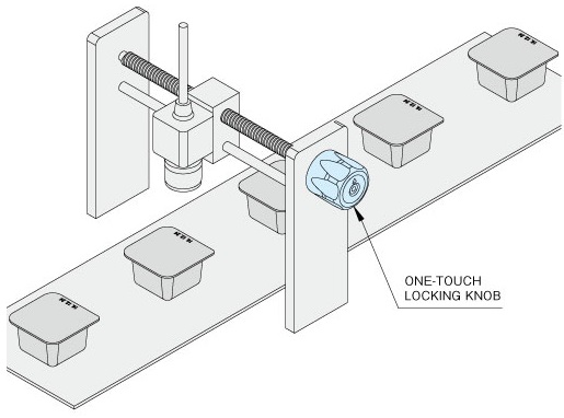 leadscrew application imao one touch locking knobs