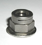 Double slotted nut with washer