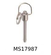 Flightpin - Ring handle ball lock pin - NASM17987