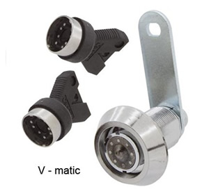 camatic camlock locks attack resistant 8 changeable combinations V Matic series