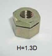 Single slotted nuts - H=1.3D