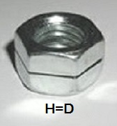 Single slotted nuts - H=D