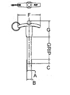 vlier ball lock pin technical drawing