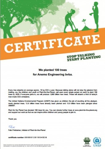 certificate plant for the planet